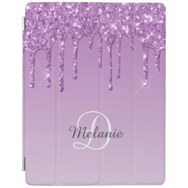 Modern Personalized Light Purple Sparkle Glitter iPad Smart Cover