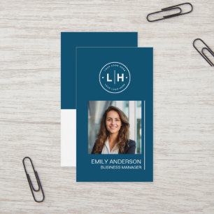 Modern Personalized Logo Photo Business Card