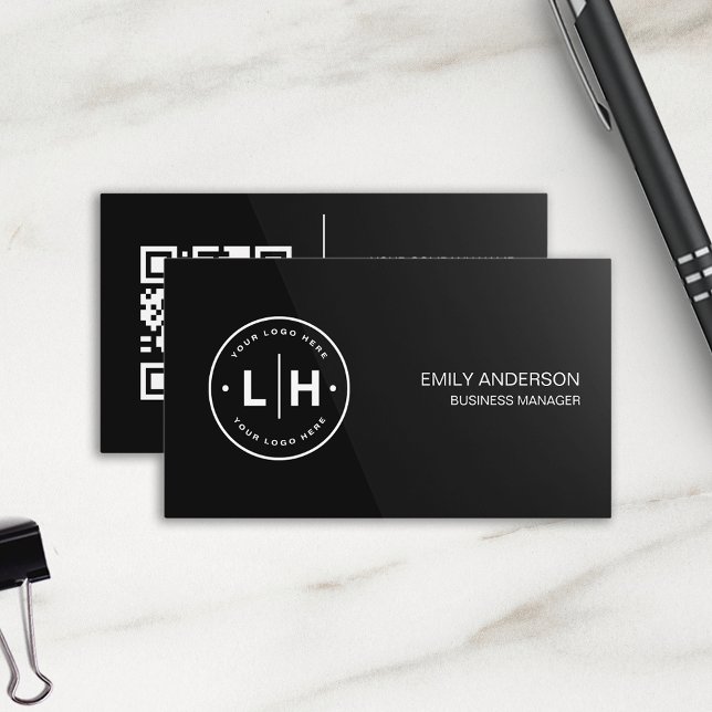 Modern Personalized Logo QR Business Card (Modern Logo QR Personalized Business Card )