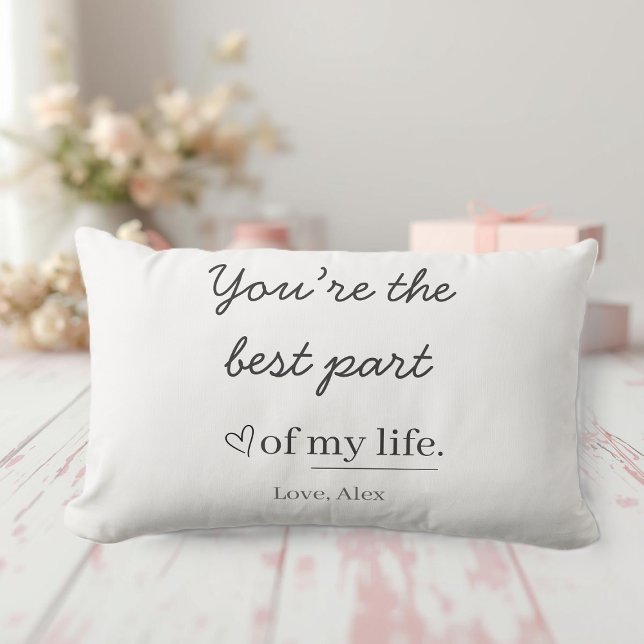 Modern Personalized Love Quote  Lumbar Pillow (Creator Uploaded)