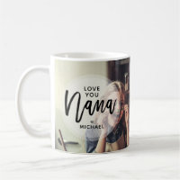 Modern Personalized Love You Nana Photo Coffee Mug