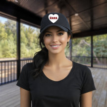 Modern Personalized Mama Heart Hat