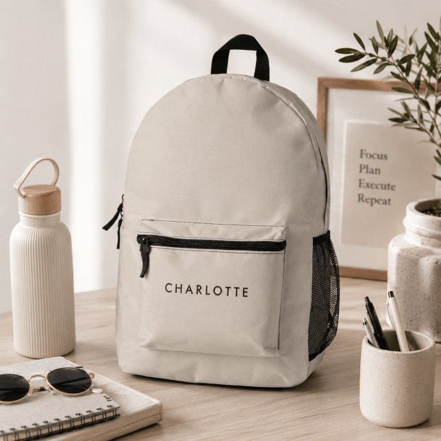 Modern Personalized Minimalist Name Backpack (Creator Uploaded)