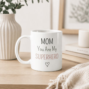 Modern Personalized Mom Superhero Photo Collage Coffee Mug