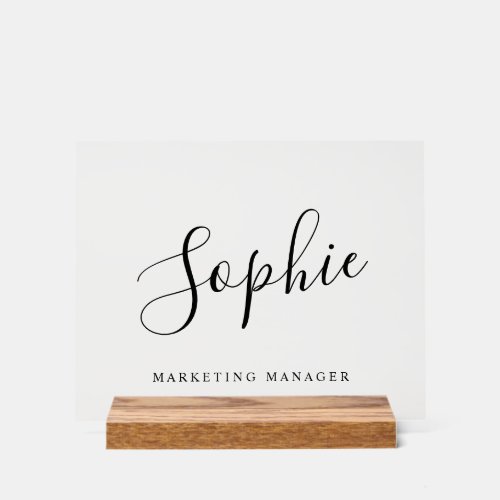 Modern Personalized Monogram  Acrylic Sign