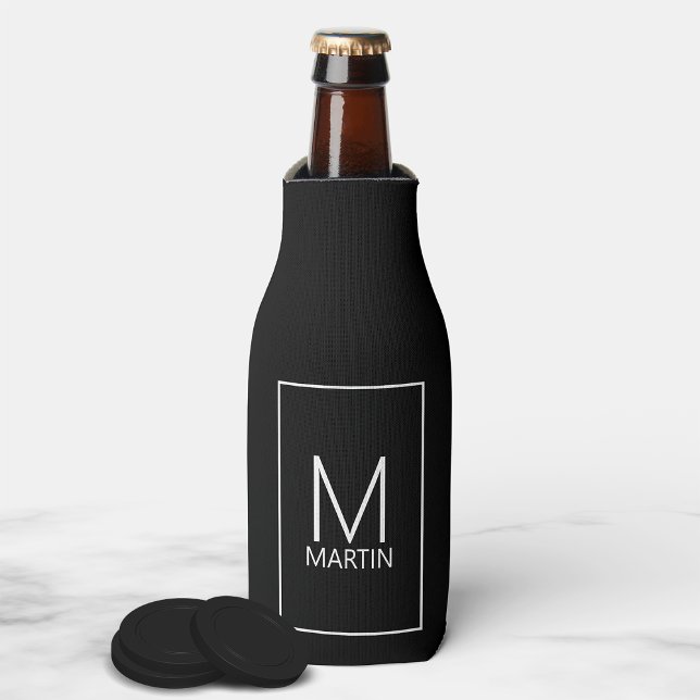 Modern Personalized Monogram and Name Bottle Cooler (Creator Uploaded)