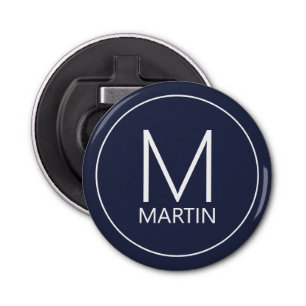 Modern Personalized Monogram and Name Bottle Opene Bottle Opener