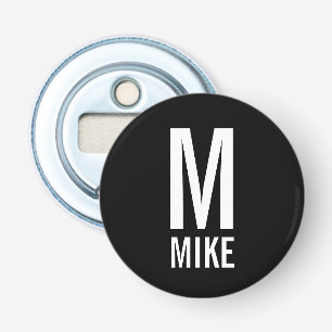 Modern Personalized Monogram and Name Bottle Opener