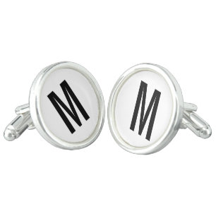Modern Personalized Monogram and Name Cufflinks