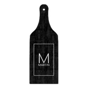 Modern Personalized Monogram and Name Cutting Boar Board