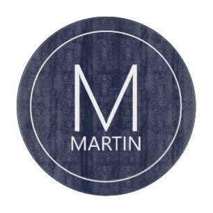 Modern Personalized Monogram and Name Cutting Board