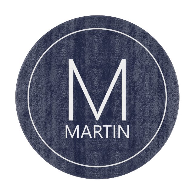 Modern Personalized Monogram and Name Cutting Board (Front)