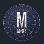 Modern Personalized Monogram and Name Dart Board<br><div class="desc">Modern Black and White Bold Monogram Design featuring personalized monogram and name in modern bold sans serif font style.

Unique gift for dad,  husband,  grandparents and more.
Also perfect as modern loft/minimalist home decor accessories,  birthday gift,  holiday gift,  family reunion gift,  housewarming gift and gift for any special occasions.</div>