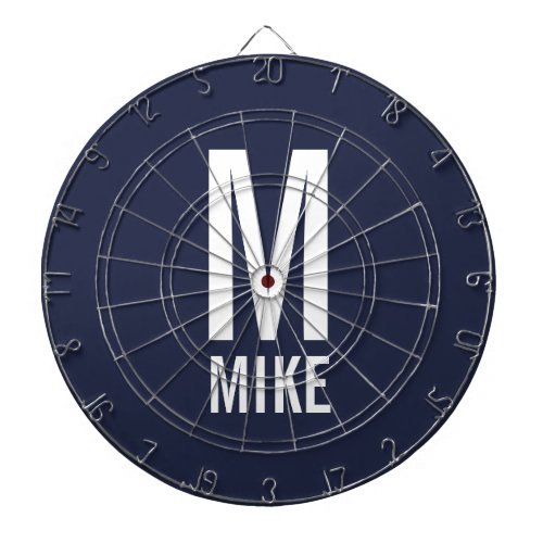 Modern Personalized Monogram and Name Dart Board