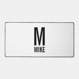 Modern Personalized Monogram and Name Desk Mat