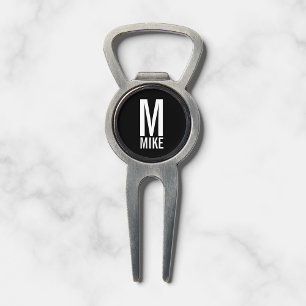 Modern Personalized Monogram and Name Divot Tool