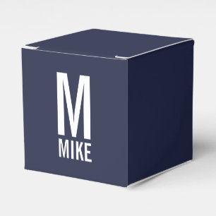 Modern Personalized Monogram and Name Favor Boxes