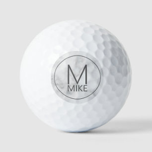 Modern Personalized Monogram and Name Golf Balls
