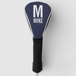 Modern Personalized Monogram and Name Golf Head Cover