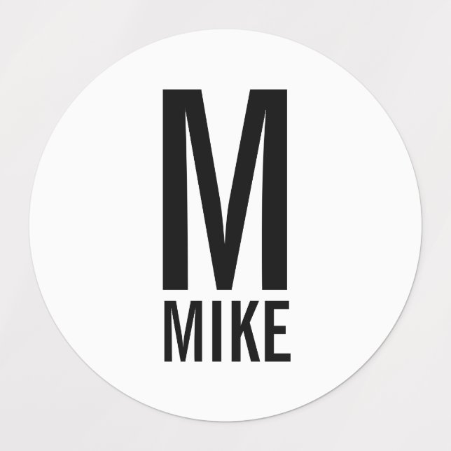Modern Personalized Monogram and Name Labels (Design 1)