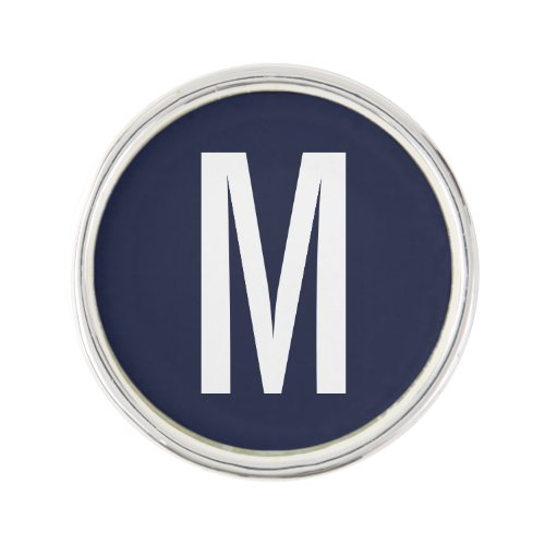 Modern Personalized Monogram and Name Lapel Pin