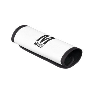 Modern Personalized Monogram and Name Luggage Handle Wrap
