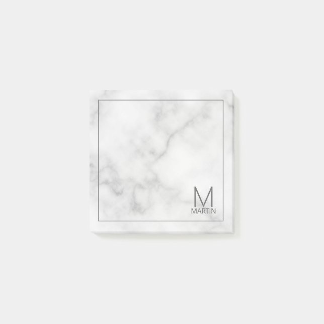 Modern Personalized Monogram and Name Notepad (Front)