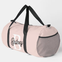 Modern Personalized Monogram and Name Pastel Pink