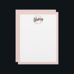 Modern Personalized Monogram and Name Pastel Pink Letterhead<br><div class="desc">Introducing our Modern Personalized Monogram and Name Pastel Pink Letterhead, a refined choice for your professional and personal correspondence. This letterhead features a chic pastel pink design, customized with your monogram and name, adding a distinctive and elegant touch to your documents. Ideal for business letters, personal notes, or invitations, it...</div>