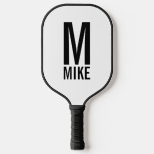 Modern Personalized Monogram and Name Pickleball Paddle