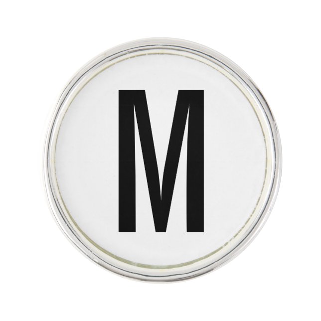 Modern Personalized Monogram and Name Pin (Front)