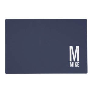 Modern Personalized Monogram and Name Placemat