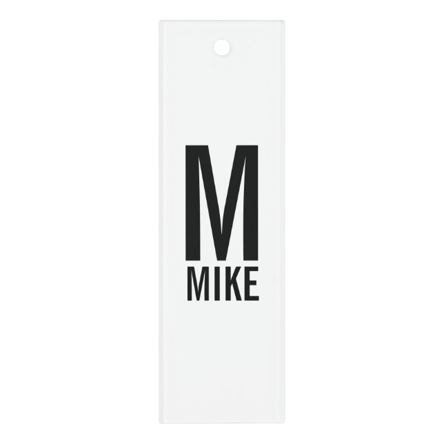 Modern Personalized Monogram and Name Ruler (Vertical)