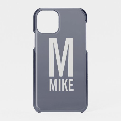 Modern Personalized Monogram and Name iPhone 11 Pro Case