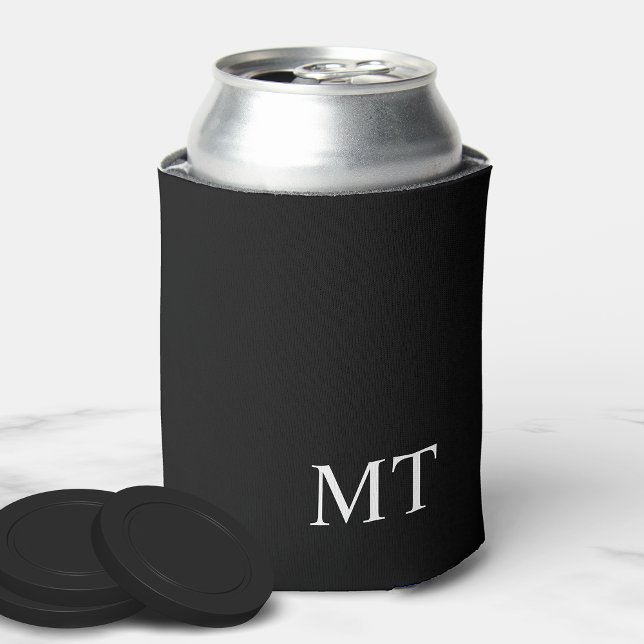 Modern Personalized Monogram Can Cooler (Creator Uploaded)