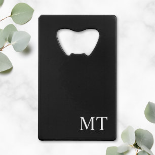 Modern Personalized Monogram Credit Card Bottle Opener