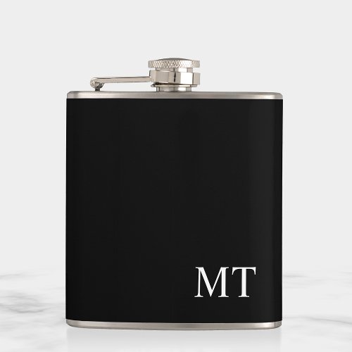 Modern Personalized Monogram Flask