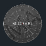 Modern Personalized Monogram Gray Dart Board<br><div class="desc">A sleek, modern dart board featuring a personalized monogram in a refined gray palette. Designed for a clean and masculine look, this piece blends seamlessly into game rooms, offices, or casual living spaces while adding a custom touch. Ideal for game nights or everyday display, it offers a personalized upgrade to...</div>