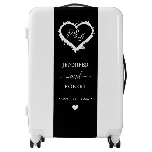 Modern Personalized Monogram Initials Luggage 