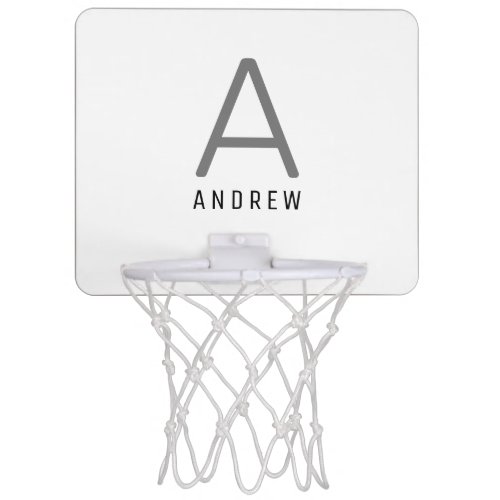 Modern Personalized Monogram Mini Basketball Hoop