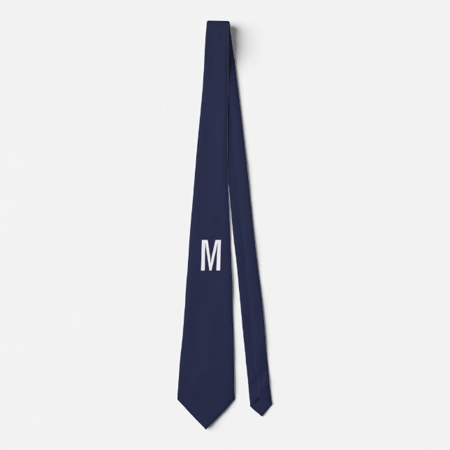 Modern Personalized Monogram Neck Tie (Front)