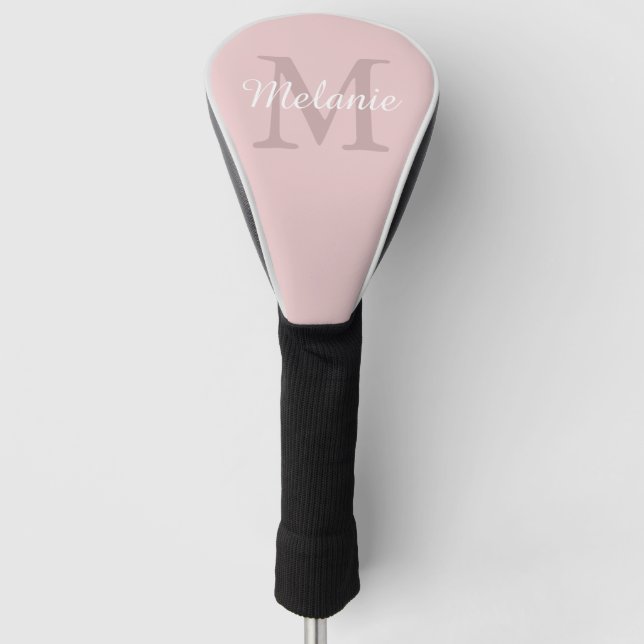 Modern Personalized Monogram Script Golf Head Cover (Front)
