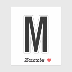 Modern Personalized Monogram Sticker