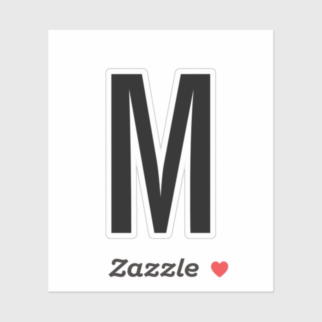 Modern Personalized Monogram Sticker (Sheet)