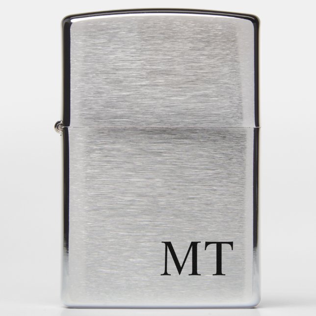 Modern Personalized Monogram Zippo Lighter (Front)