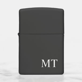 Modern Personalized Monogram Zippo Lighter by manadesignco at Zazzle