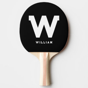 Modern Personalized Monogrammed Table Tennis Ping Pong Paddle