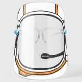 Modern Personalized Name Astronaut Space Helmet Face Shield (Front)