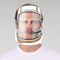 Modern Personalized Name Astronaut Space Helmet Face Shield