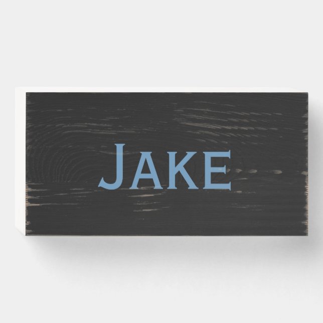 Modern Personalized Name Bedroom Modern Home Art W Wooden Box Sign (Front Horizontal)